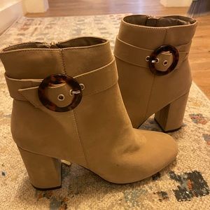 Tan booties